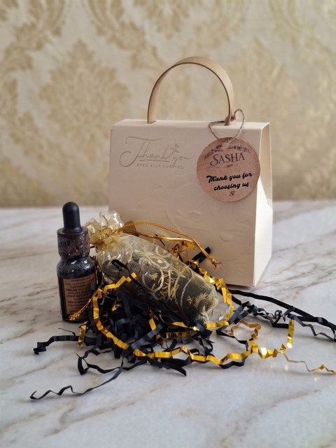 SASHA gift packaging, thoughtfully wrapped and ready to give